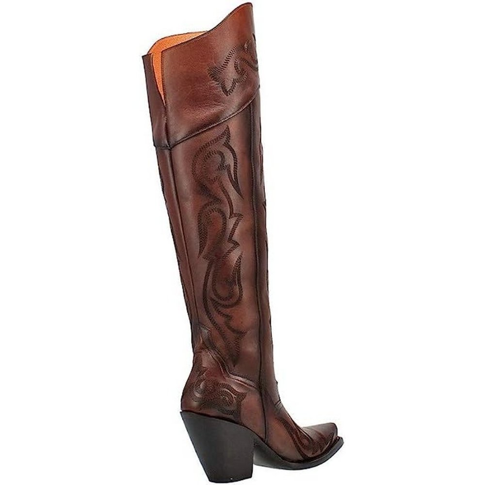 Dan Post Women's Seductress Western Boots - Snip Toe  22" Tall - Picture 11 of 12